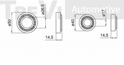 TREVI AUTOMOTIVE wb1803 -  Комплект подшипника ступицы колеса